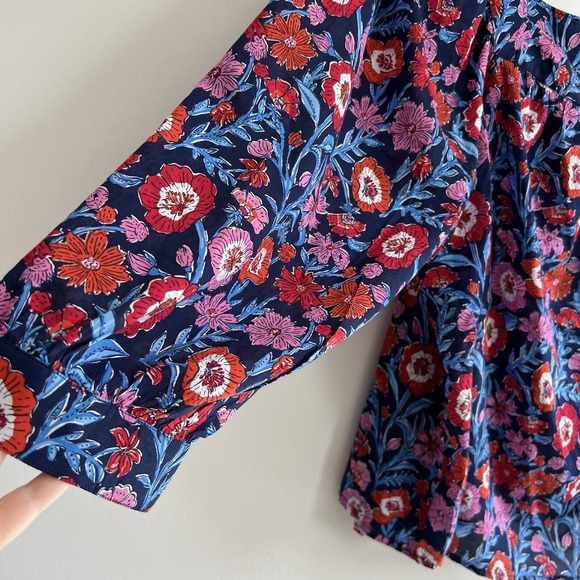 Vineyard Vines Top Womens XXL 2XL Colorful Tisbury Floral Square Neck - Picture 3 of 11